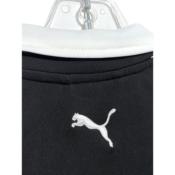 Puma Sport Lifestyle Full Zip Black Gray White Track Jacket Sewn Logo Mens S - Picture 3 of 11